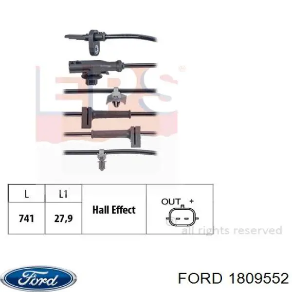 Датчик АБС (ABS) передній 1809552 Ford