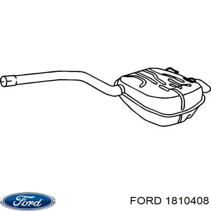 Купити 1810408 Ford Глушник вихлопних газів кінцевий