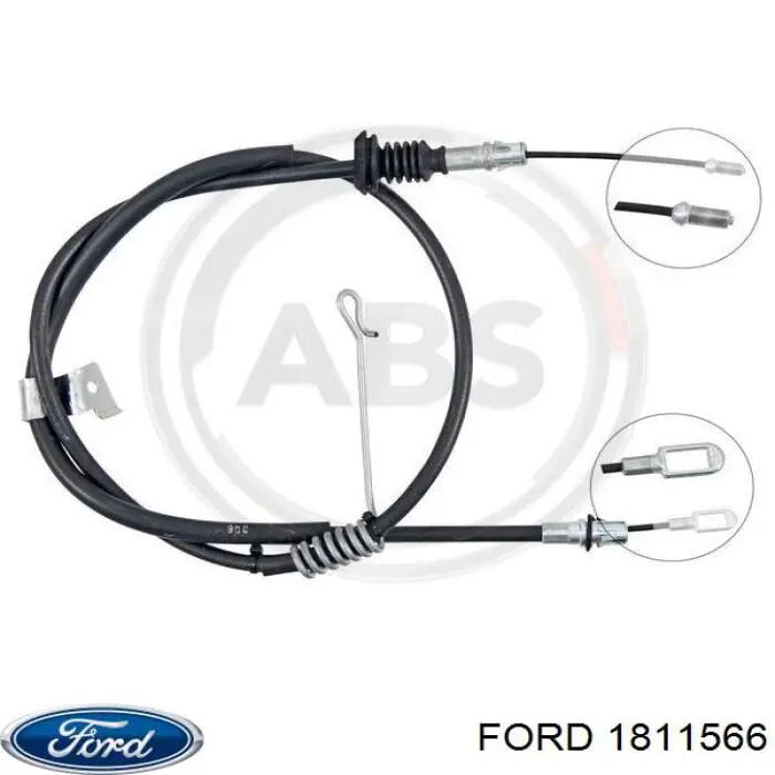 2162782 Ford Трос ручного гальма задній, лівий