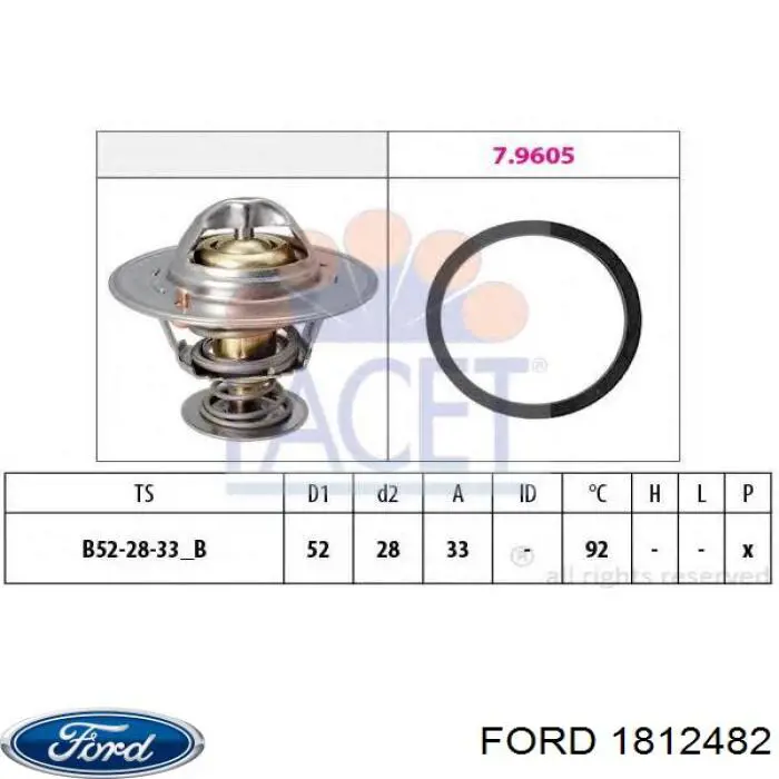 1812482 Ford термостат