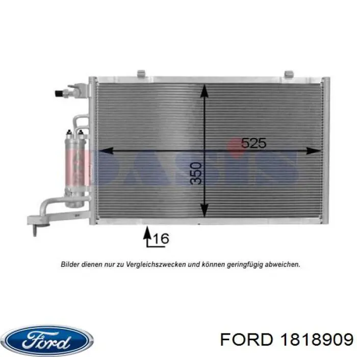 1818909 Ford радіатор кондиціонера