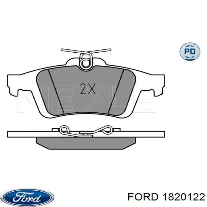 1820122 Ford Колодки гальмівні задні, дискові
