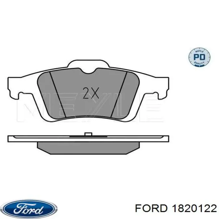 Задні гальмівні колодки 1820122 Ford
