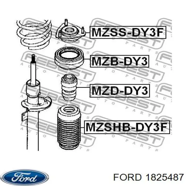 Пильник амортизатора переднього Ford 1825487 ціна, від 4.50 USD