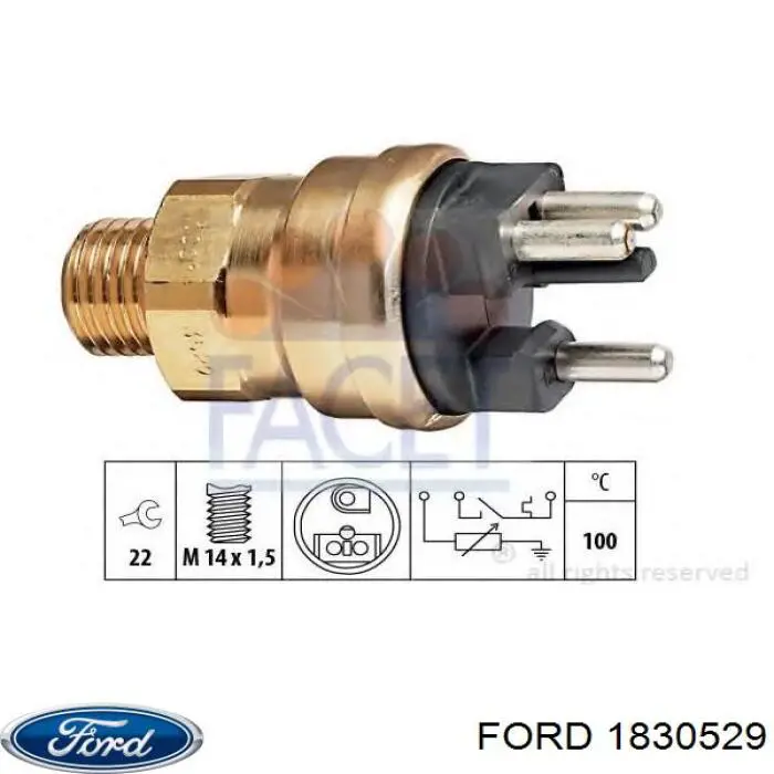 2556410 Ford Трос стоянкового гальма задній правий