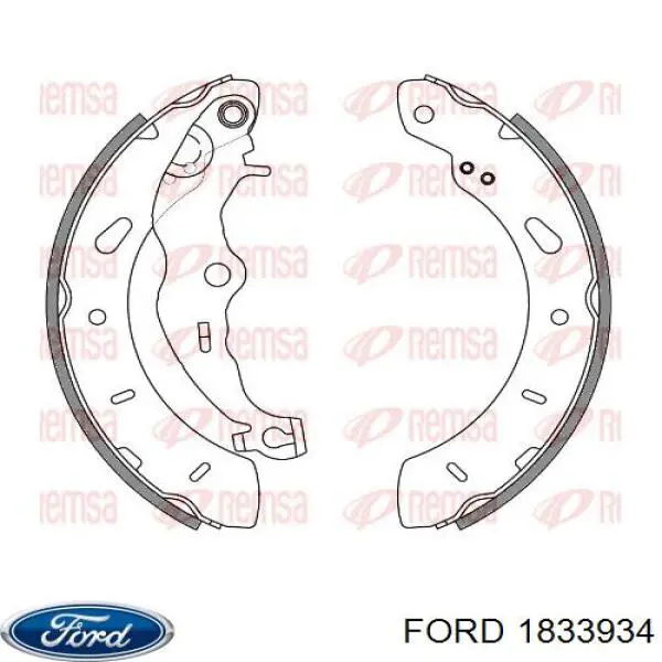 Колодки гальмові задні, барабанні 1833934 Ford