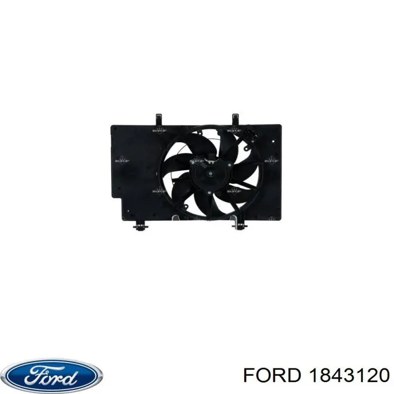Купити 1843120 Ford Дифузор радіатора охолодження, в зборі з двигуном і крильчаткою