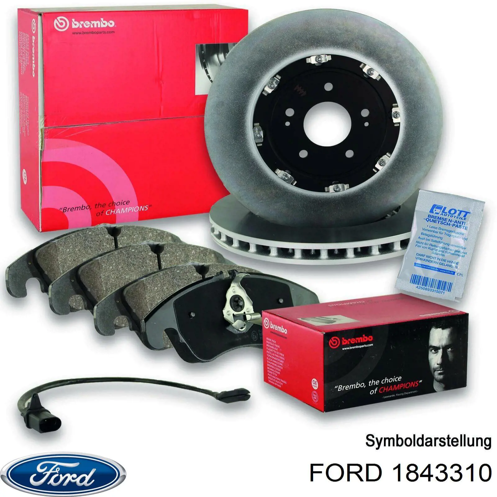 Купити 1843310 Ford Сигналізатор знос гальмівних колодок