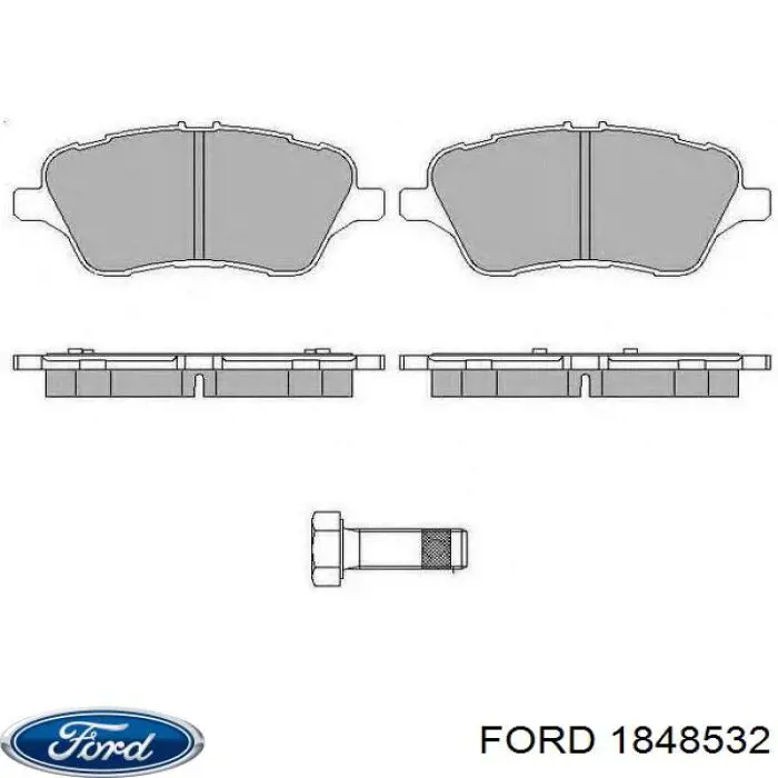 Тормозні колодки Ford 1848532