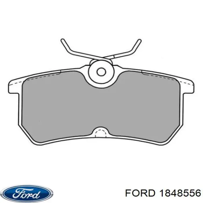 1848556 Ford Колодки гальмівні задні, дискові
