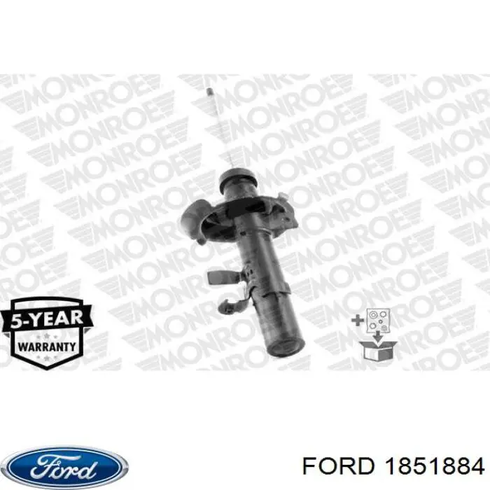 Амортизатор передній, правий Ford 1851884 ціна, від 57.96 USD