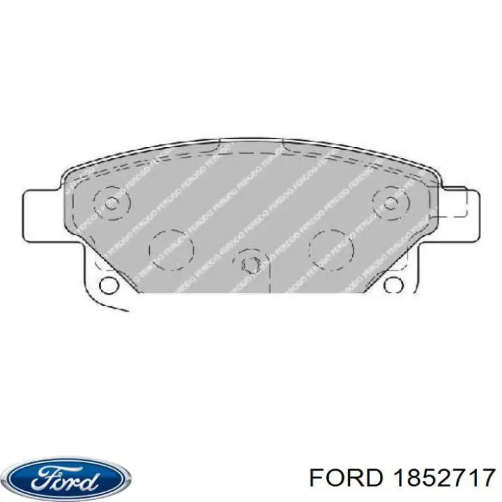Задні гальмівні колодки 1852717 Ford