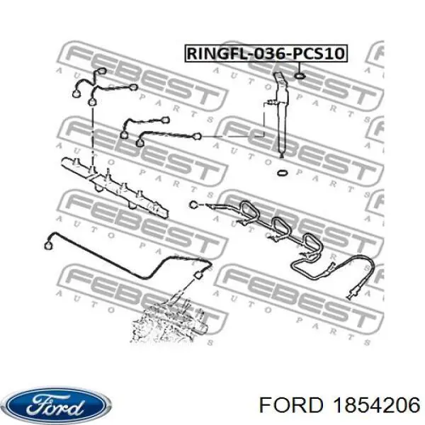 Купити 1854206 Ford Кільце форсунки