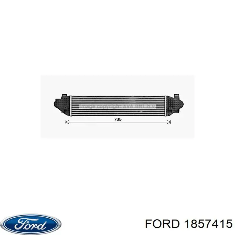 1857415 Ford радіатор интеркуллера