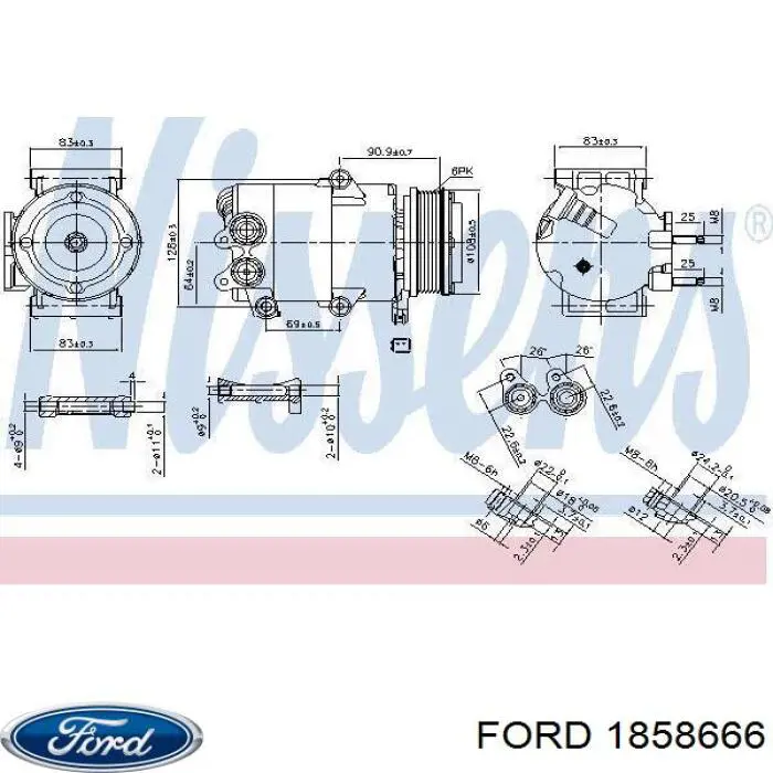 Купити 1858666 Ford Компресор кліматичної установки