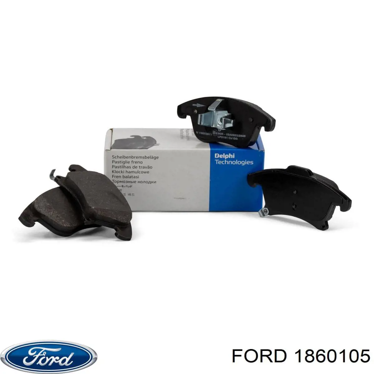 Купити 1860105 Ford Колодки гальмівні передні, дискові