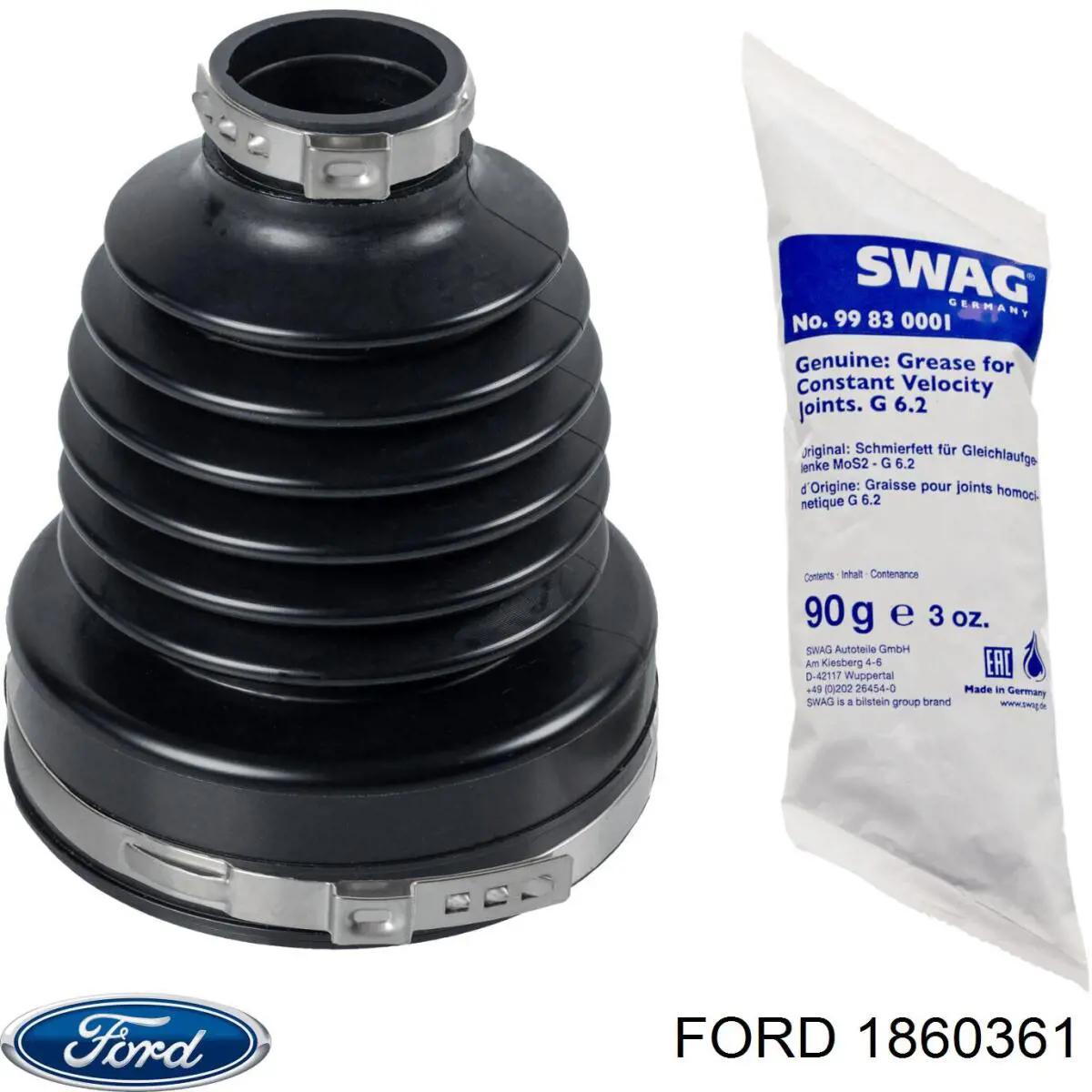 1860361 Ford Пильник ШРКШ внутрішній, передній півосі