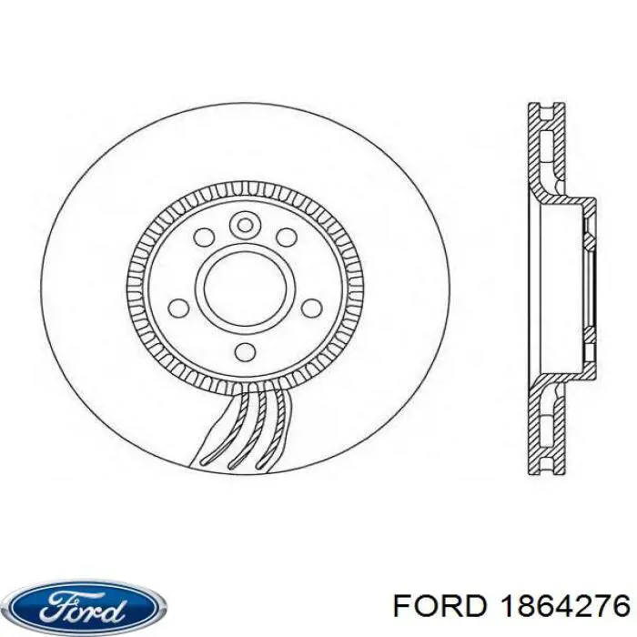 Гальмівні диски передні 1864276 Ford