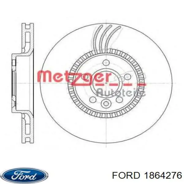 Диск гальмівний передній Ford 1864276