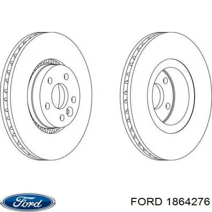 Диск гальмівний передній 1864276 Ford