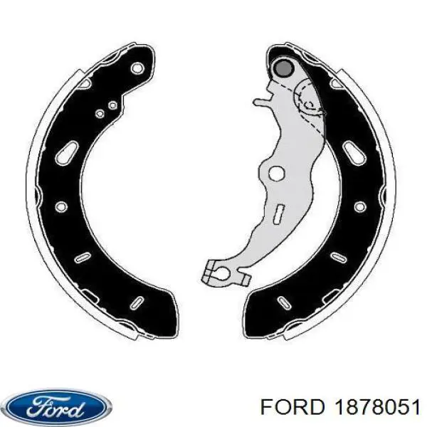 Колодки гальмові задні, барабанні 1878051 Ford