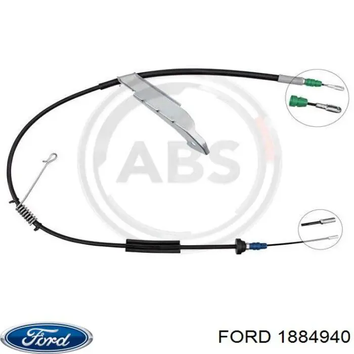 1884940 Ford Трос ручника задній лівий