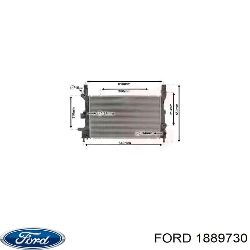 Купити 1889730 Ford Радіатор двигуна