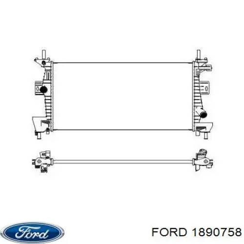 1890758 Ford радіатор охолодження двигуна