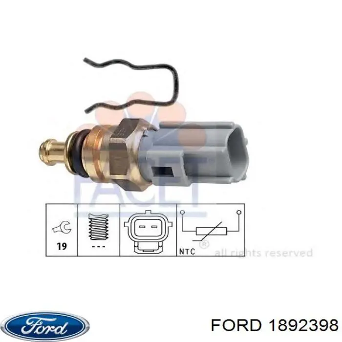 1892398 Ford датчик температури охолоджуючої рідини