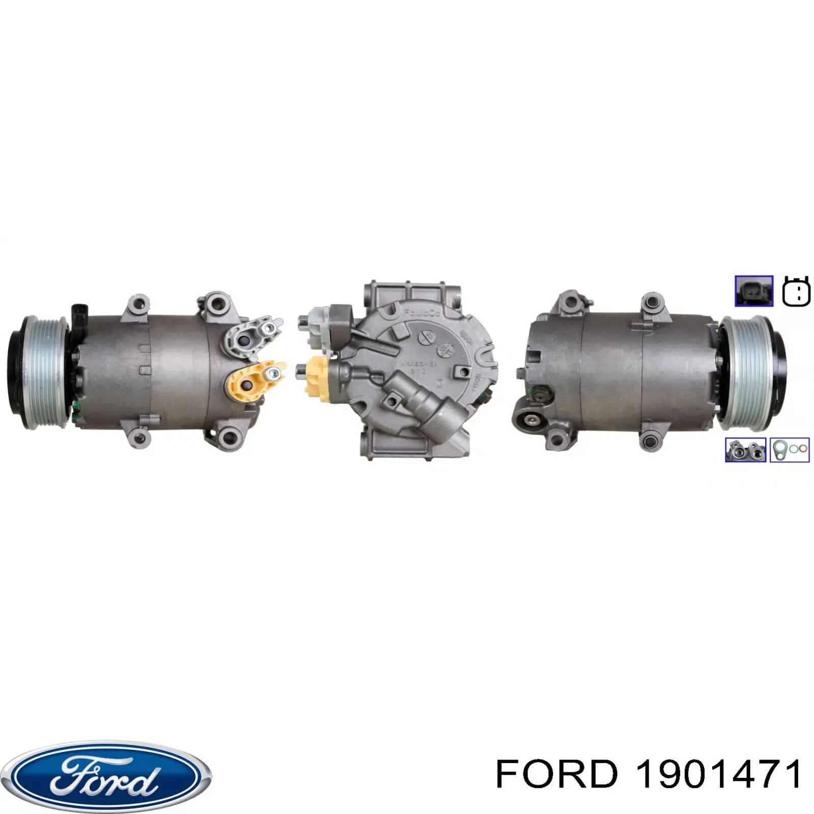 Компресор системи кондиціювання Ford 1901471 ціна, від 215.37 USD