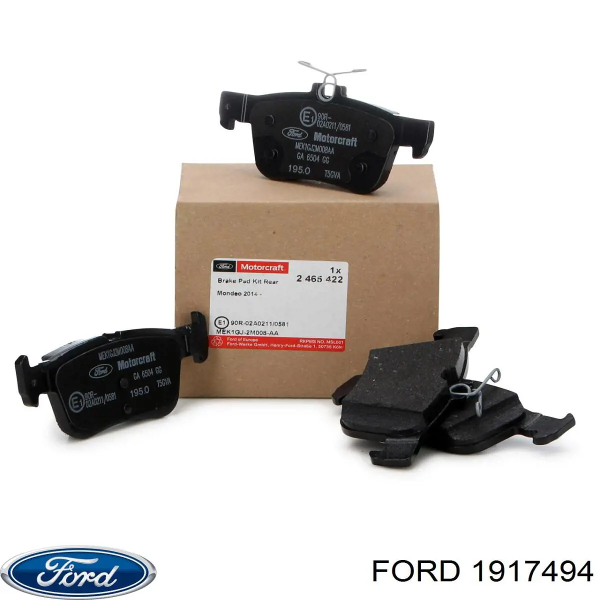 Тормозні колодки Ford 1917494