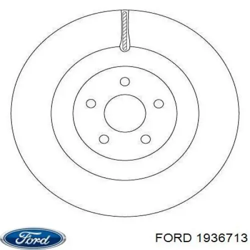 Диск переднього гальма Ford 1936713 ціна, від 64.49 USD