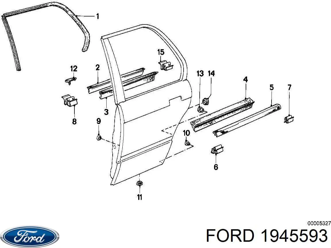 Праве бічне дзеркало Ford 1945593 ціна, від 131.55 USD