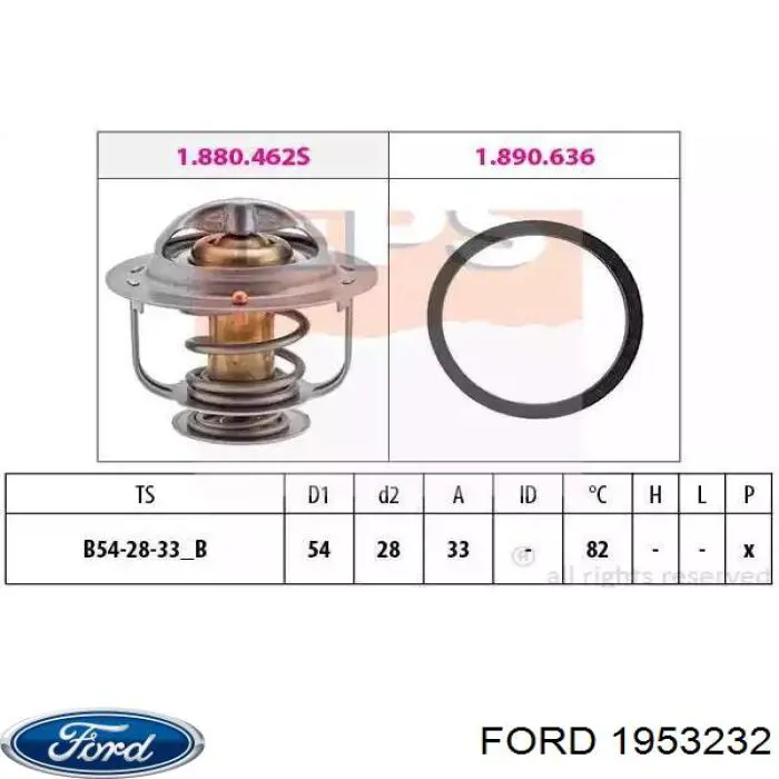 Автомобільний термостат Ford 1953232 ціна, від 9.56 USD