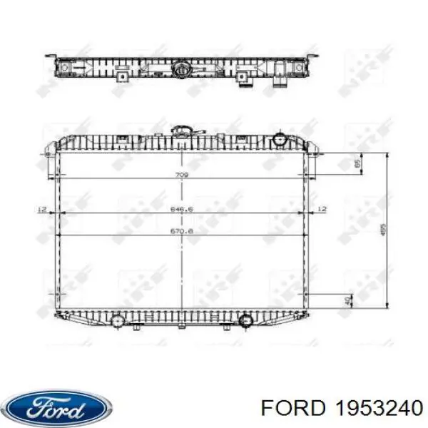 1953240 Ford радіатор охолодження двигуна
