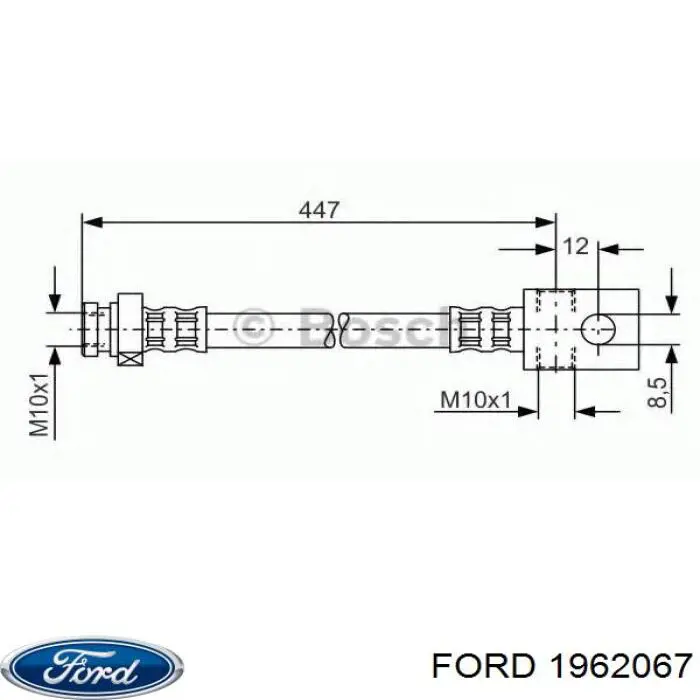 Шланг гальмівний задній 1962067 Ford