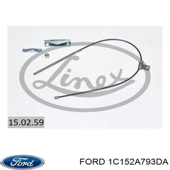 Трос ручного гальма, проміжний Ford 1C152A793DA ціна, від 7.97 USD