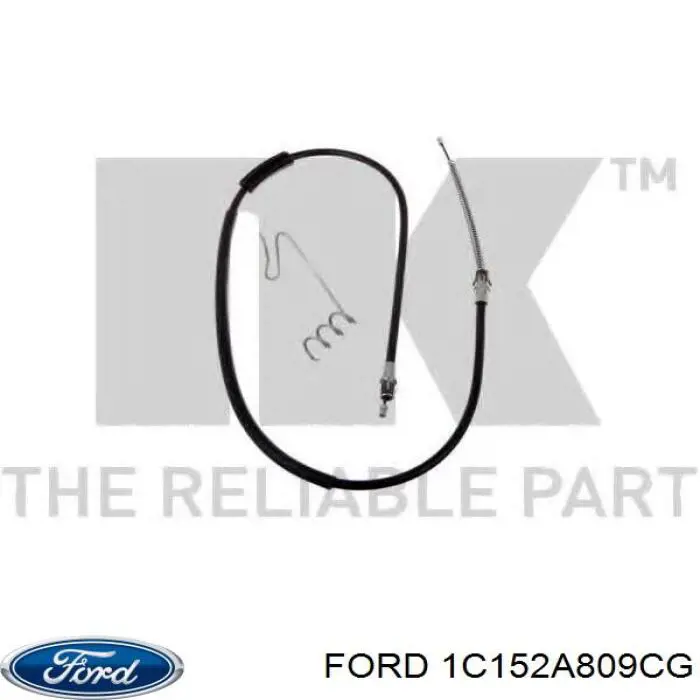 Трос стоянкового гальма задній лівий Ford 1C152A809CG ціна, від 14.52 USD
