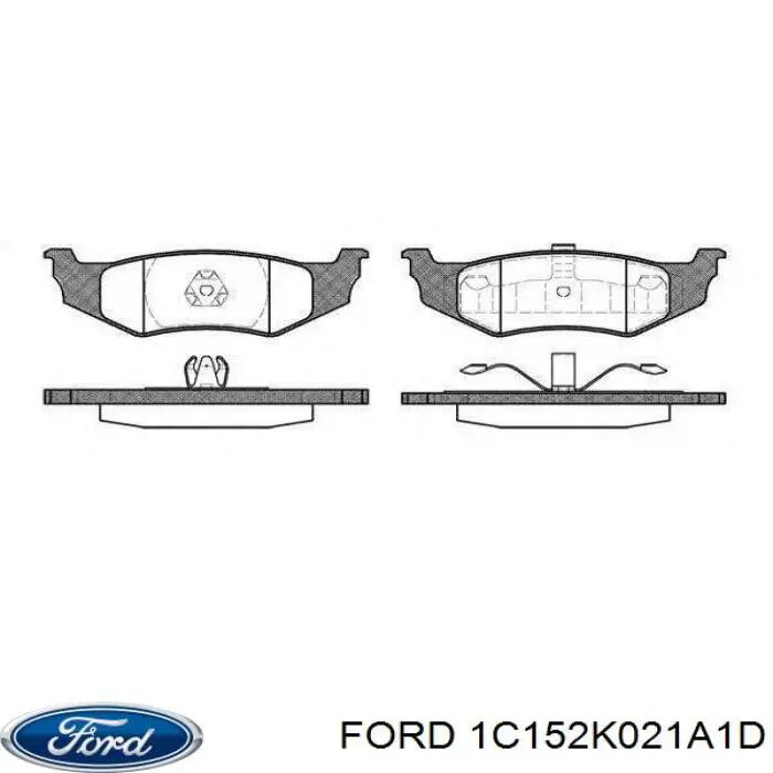 Передні тормозні колодки 1C152K021A1D Ford