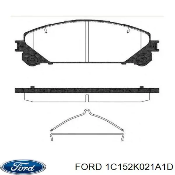 Колодки гальмівні передні, дискові 1C152K021A1D Ford