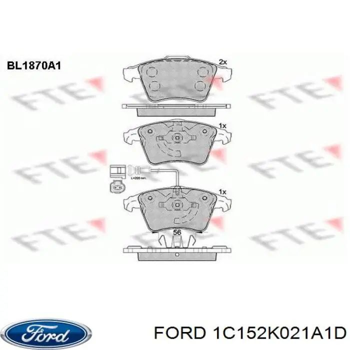 Гальмівні колодки Ford 1C152K021A1D ціна, від 20.18 USD