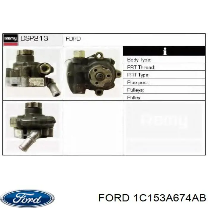 1C153A674AB Ford насос гідропідсилювача керма (гпк)
