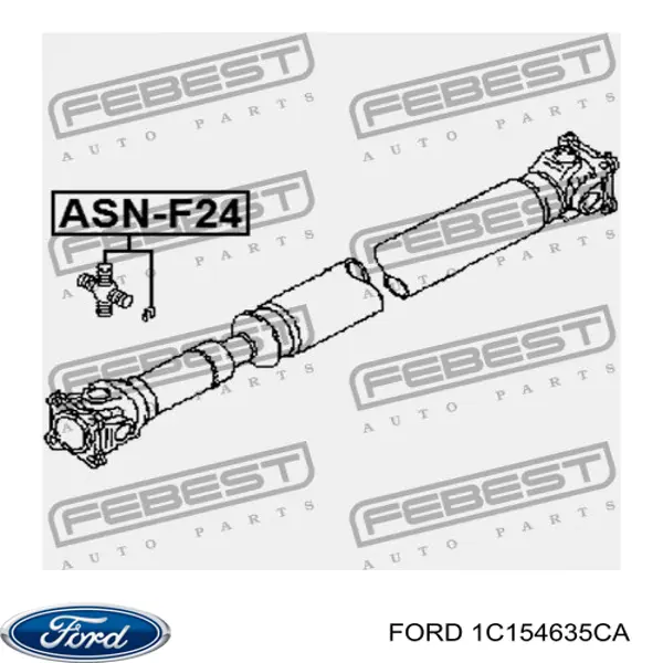 1C154635CA Ford Хрестовина карданного валу