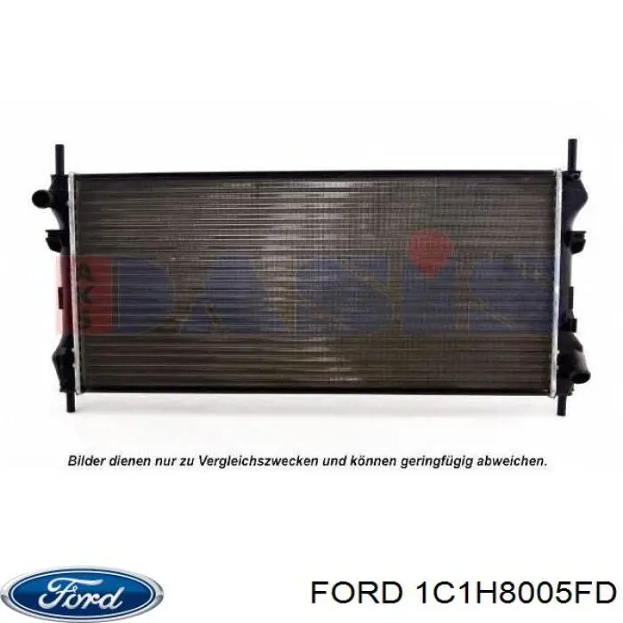 Купити 1C1H8005FD Ford Радіатор двигуна