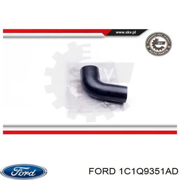 Патрубок повітряний, вихід з турбіни (наддув) Ford 1C1Q9351AD ціна, від 11.78 USD