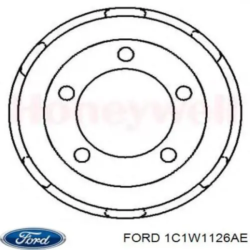 Барабан гальмівний задній 1C1W1126AE Ford