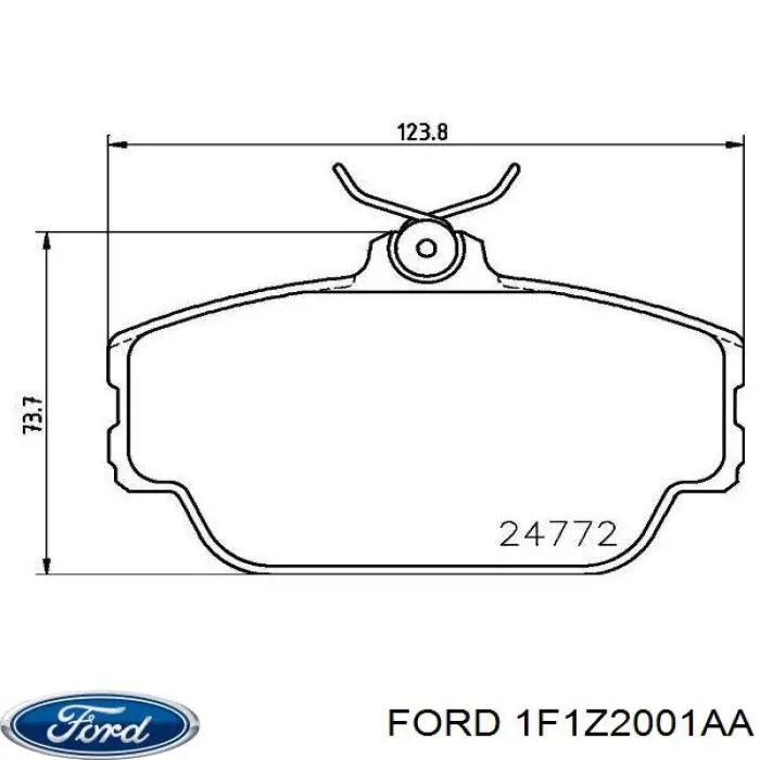 Тормозні колодки Ford 4F1Z2001AA