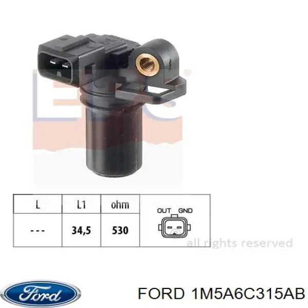 Купити 1M5A6C315AB Ford Датчик положення (оборотів) коленвалу