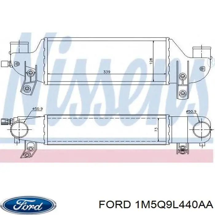 1M5Q9L440AA Ford Охолоджувач наддувочного повітря