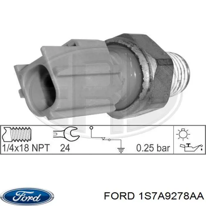 Купити 1S7A9278AA Ford Датчик тиску масла